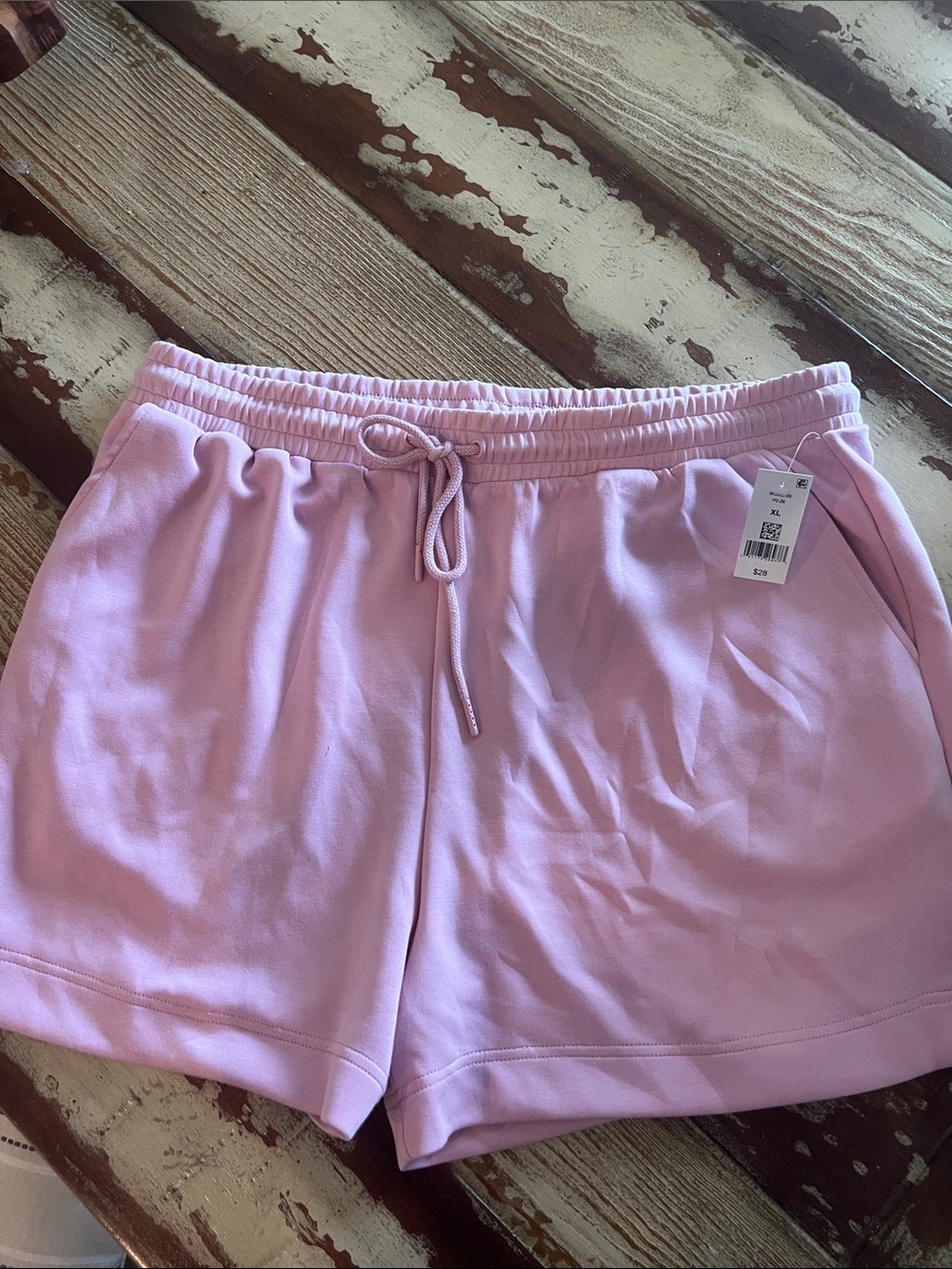 Super Soft Pink Drawstring Women's Shorts